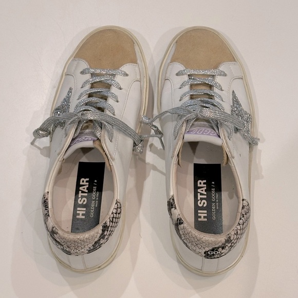 Golden Goose Hi Star Cappuccino, Silver, and Lavender. Limited edition - Picture 6 of 8